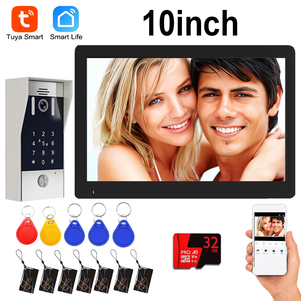 Home Cinema Wall Panels - 5in1 Unlock Doorbell 10inch 1080P Touch