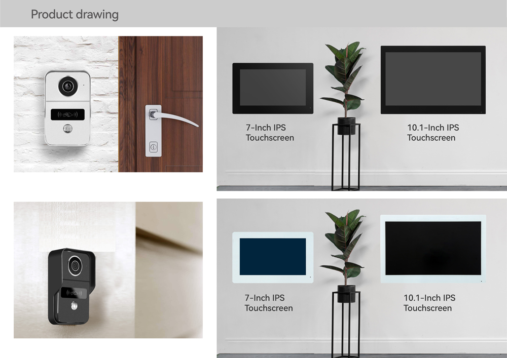 Home Cinema Wall Panels - For add 1pcs LCD TUYA 2-wire