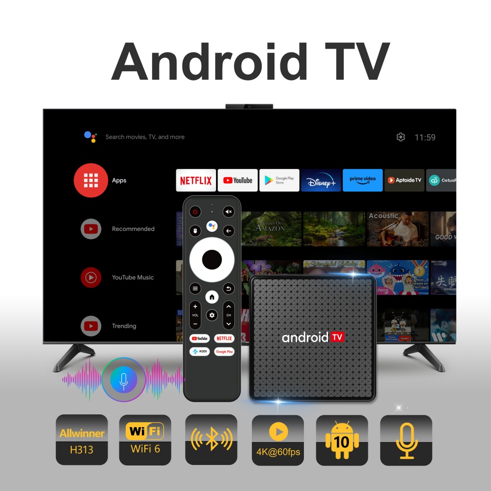 Home Cinema Player - Wudung X5 TV Box AndroidTV Allwinner