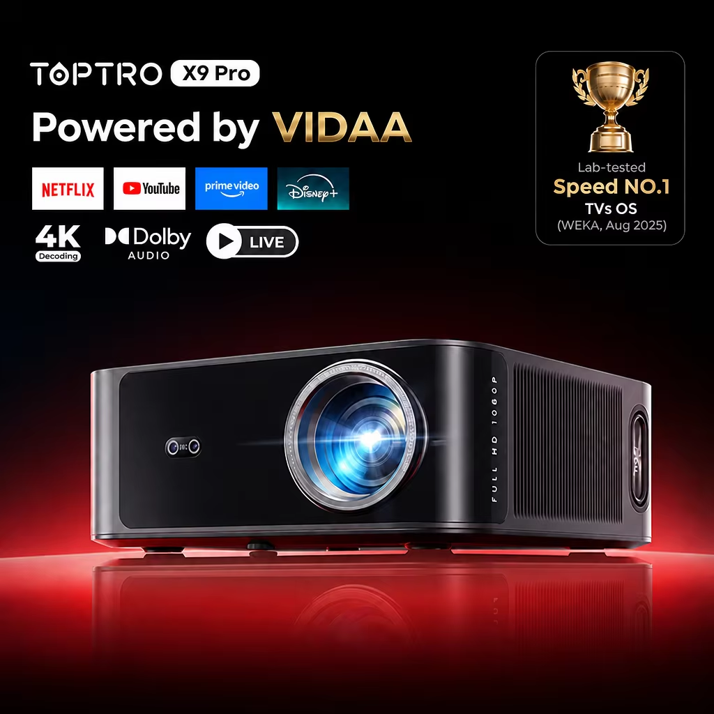 Netflix Home Cinema - Toptro X9Pro Projector VIDAA 4K Netflix