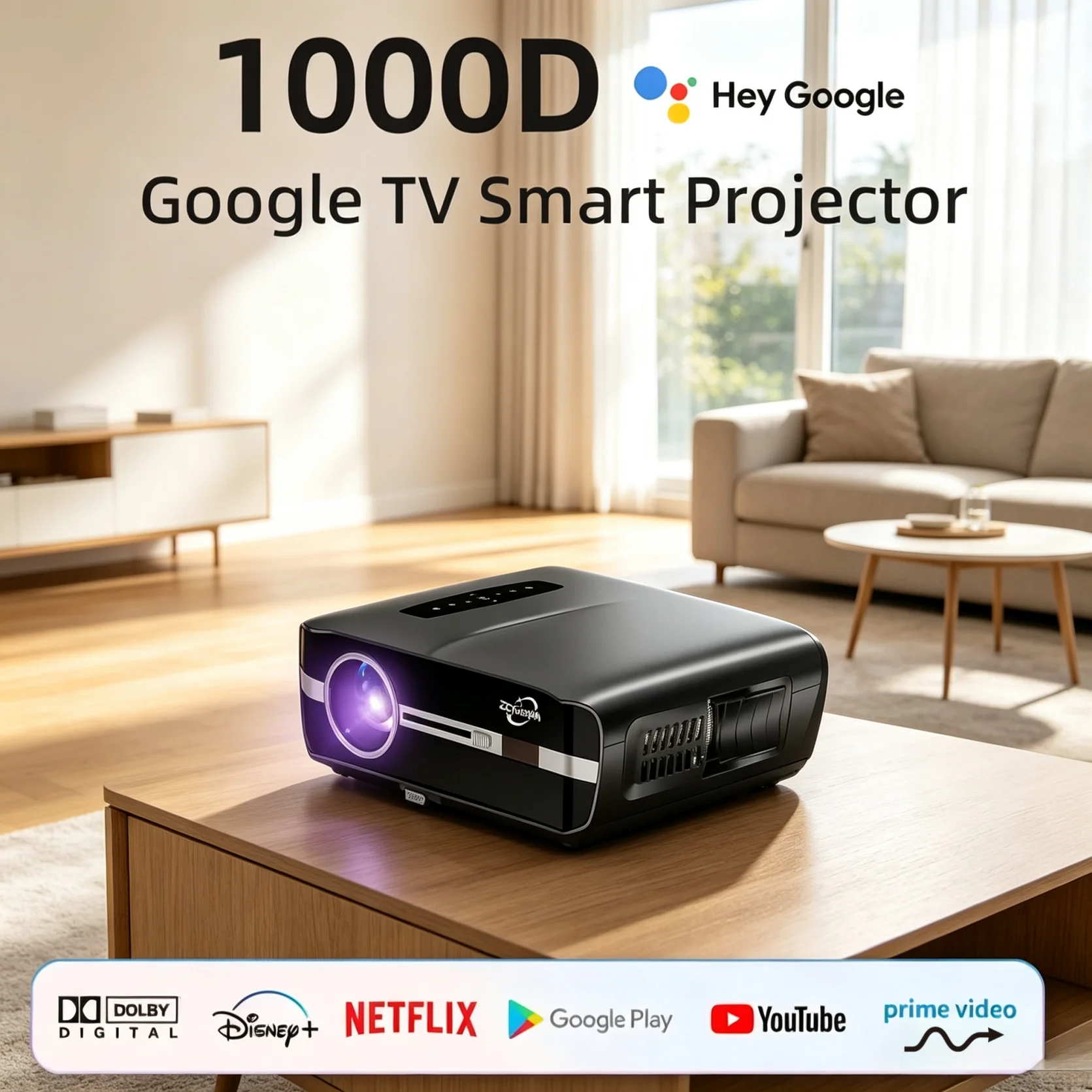Netflix Home Cinema - Official Google TV 4K Projector 4200ANSI