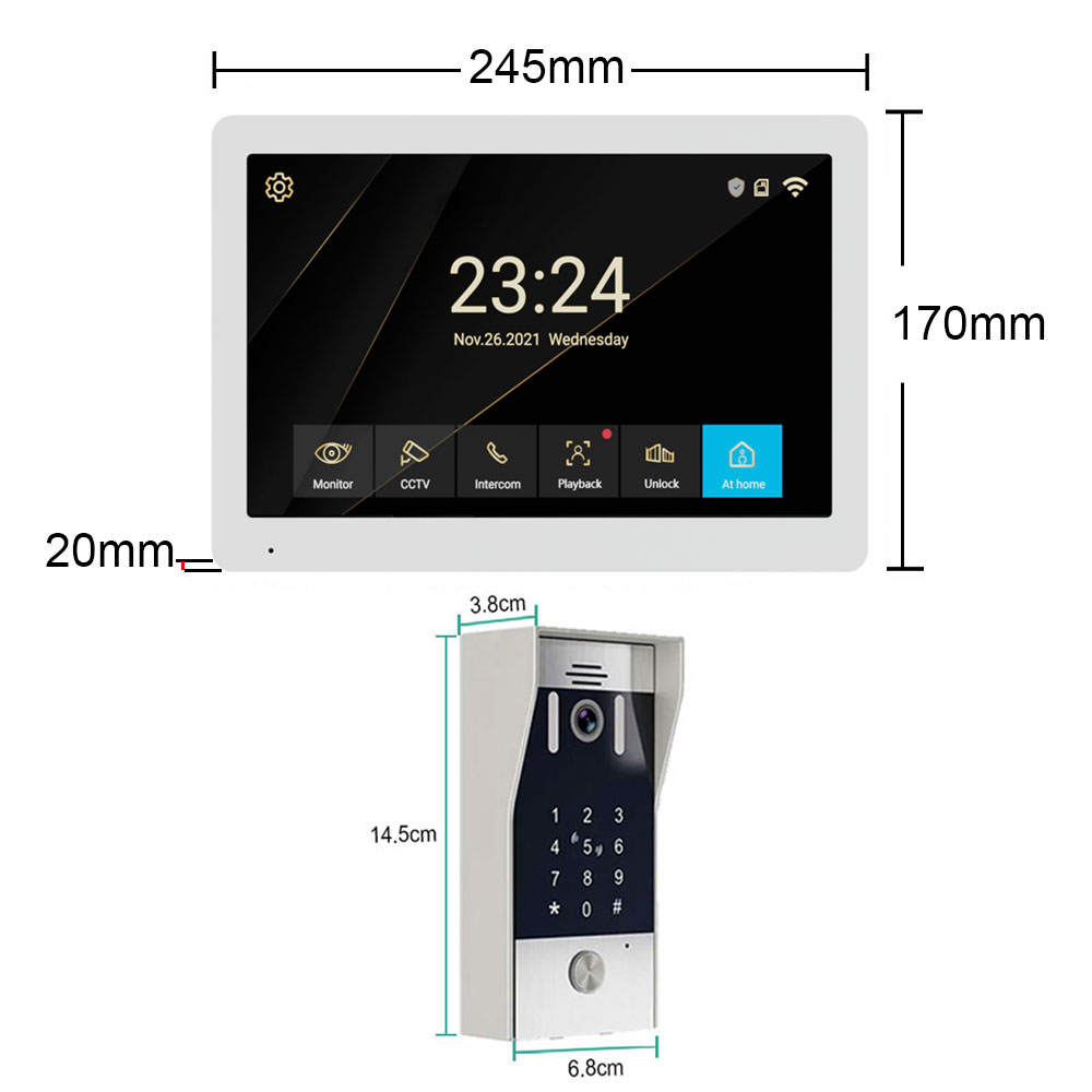5in1 Unlock Doorbell 10inch 10 - Home Cinema Wall Panels ulasan dan harga