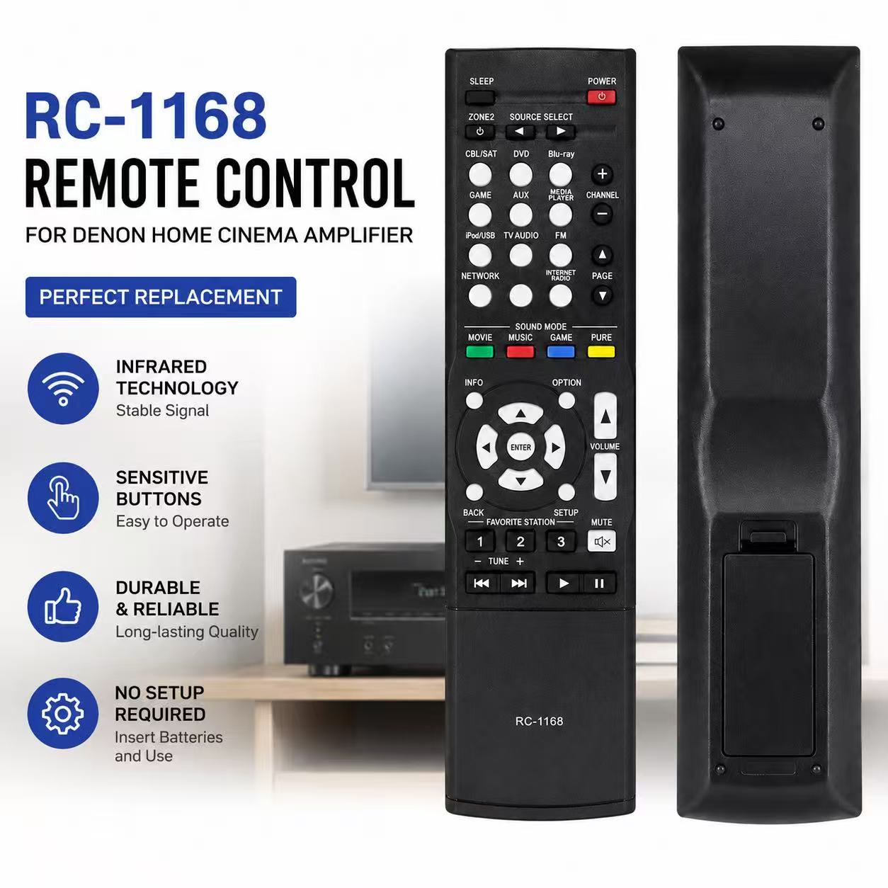 NEW RC-1168 Remote Control for - Home Cinema Denon ulasan dan harga
