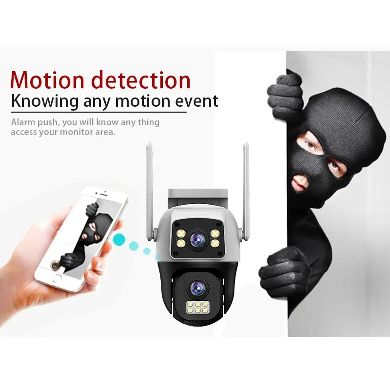 8MP 4K WIFI IP Camera PTZ Outd - Home Cinema Wall Panels ulasan dan harga
