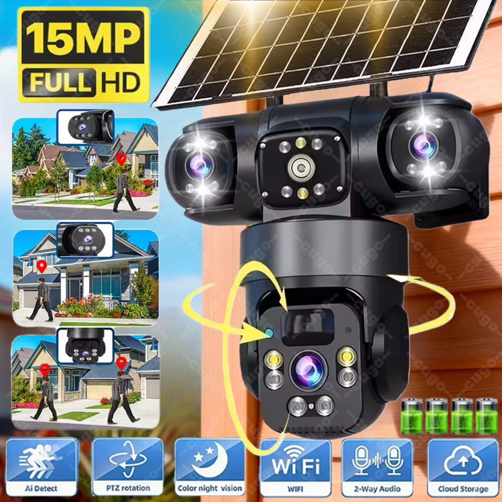 V380 3 Screen 3 Lens WIFI Came - Home Cinema Wall Panels ulasan dan harga