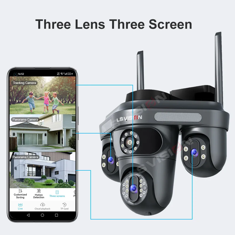 LS VISION Triple Screens Camer - Home Cinema Wall Panels ulasan dan harga