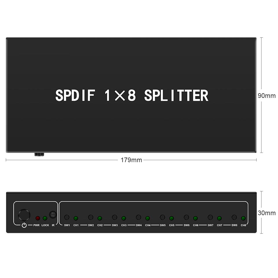 Optical Audio Splitter,1 in 8  - Home Cinema Installation ulasan dan harga