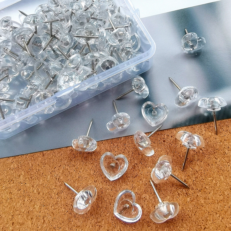 100 pcs Transparent love heart - Home Cinema Wall Panels ulasan dan harga
