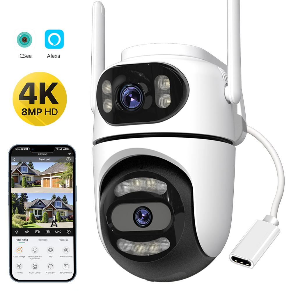 8MP 4K HD Wifi PTZ Camera iCse - Home Cinema Wall Panels ulasan dan harga
