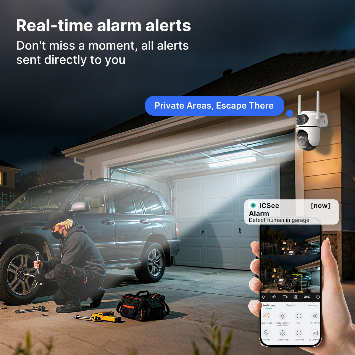 8MP 4K HD Wifi PTZ Camera iCse - Home Cinema Wall Panels ulasan dan harga